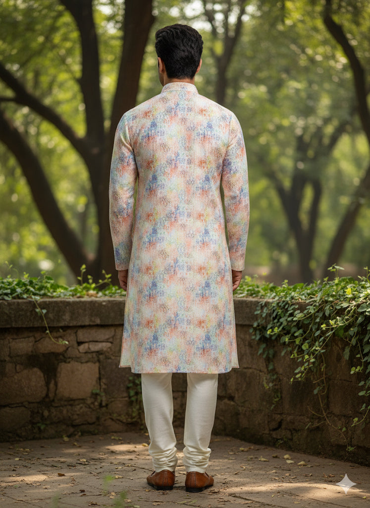 The "Opal Sky" Printed Kurta