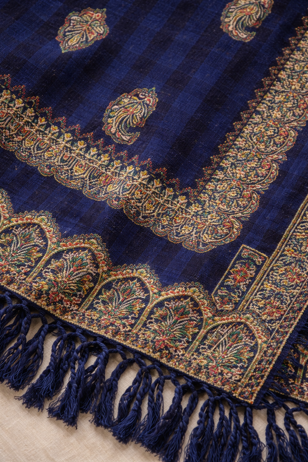 Royale Paisley Border Winter Shawl