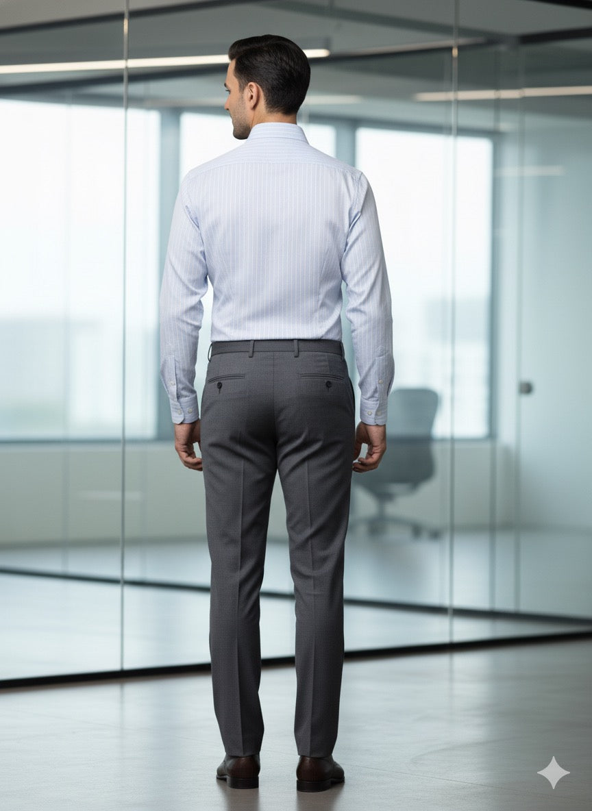 Light Blue Striped Formal Shirt