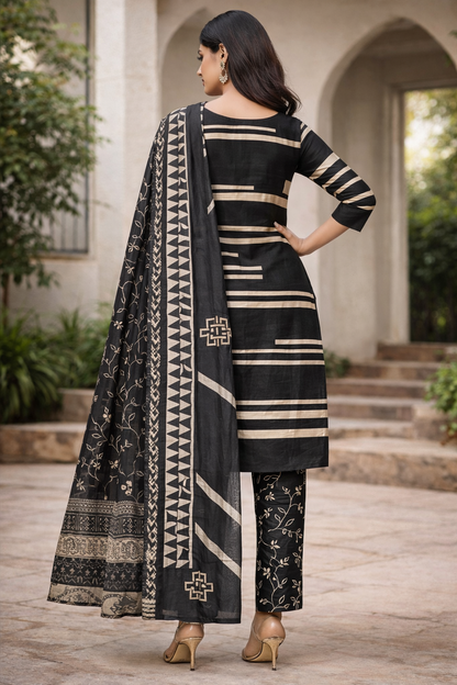 Midnight Noir 3-Piece Suit Set