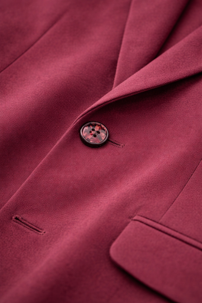 Burgundy Soft-Tailored Suit Set
