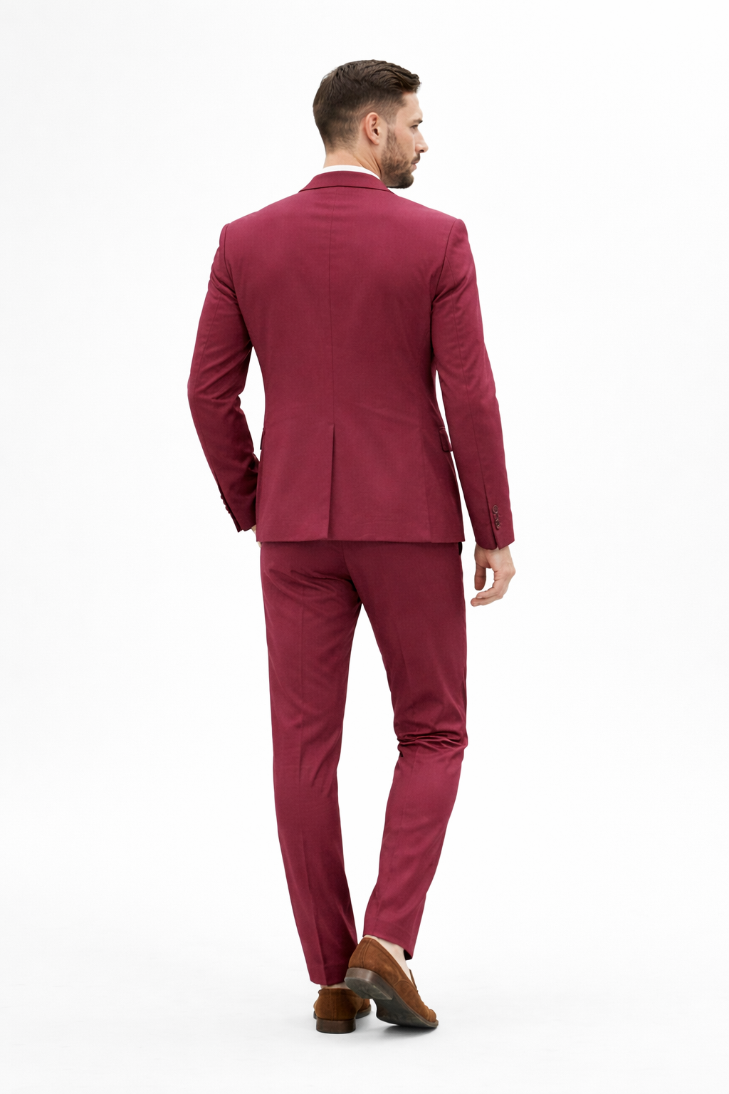 Burgundy Soft-Tailored Suit Set