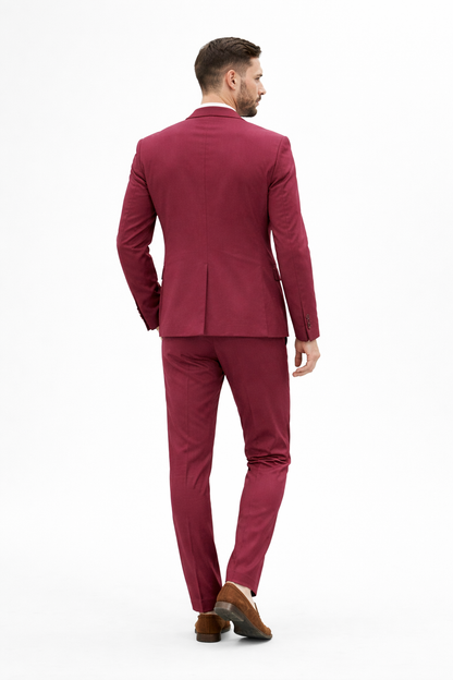 Burgundy Soft-Tailored Suit Set