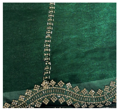 Emerald Green Embroidered Saree