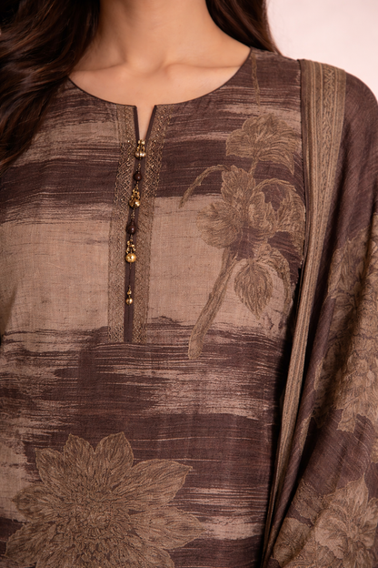 Mocha Bloom 3-Piece Suit Set