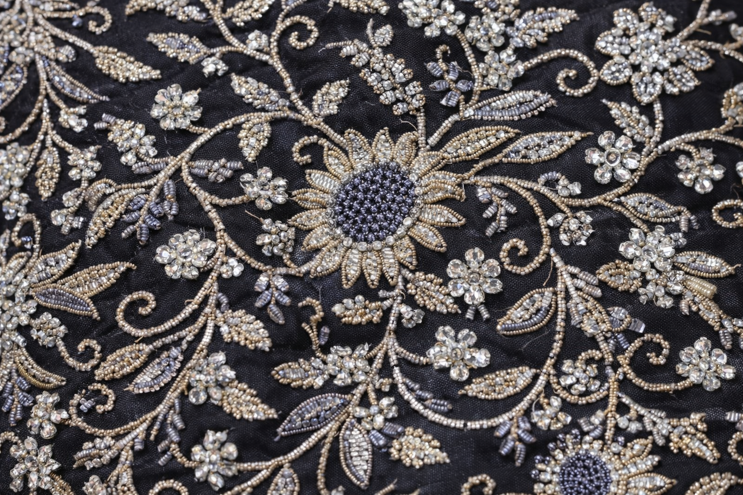 Midnight Noir Embroidered Saree