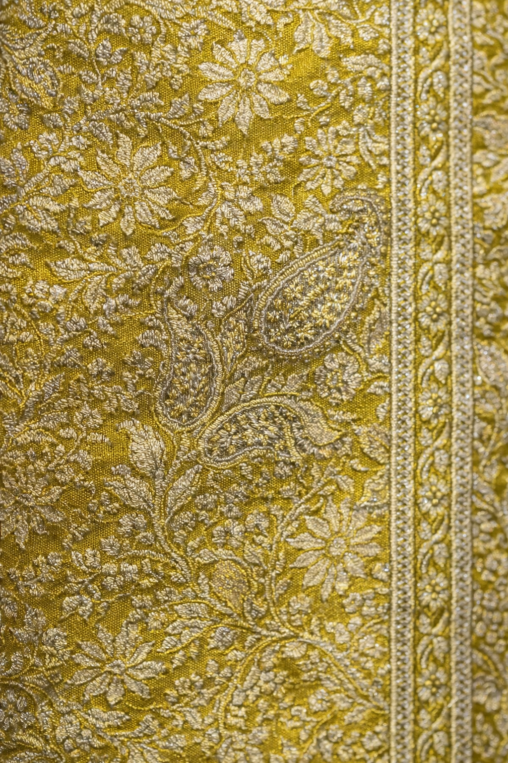 Mustard Yellow Festive Brocade Saree