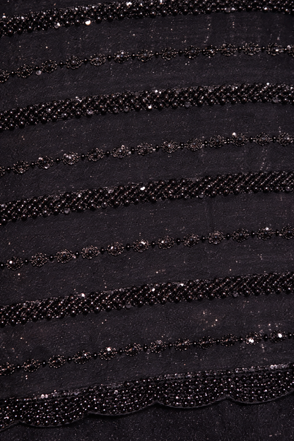Midnight Noir Sequin Net Saree