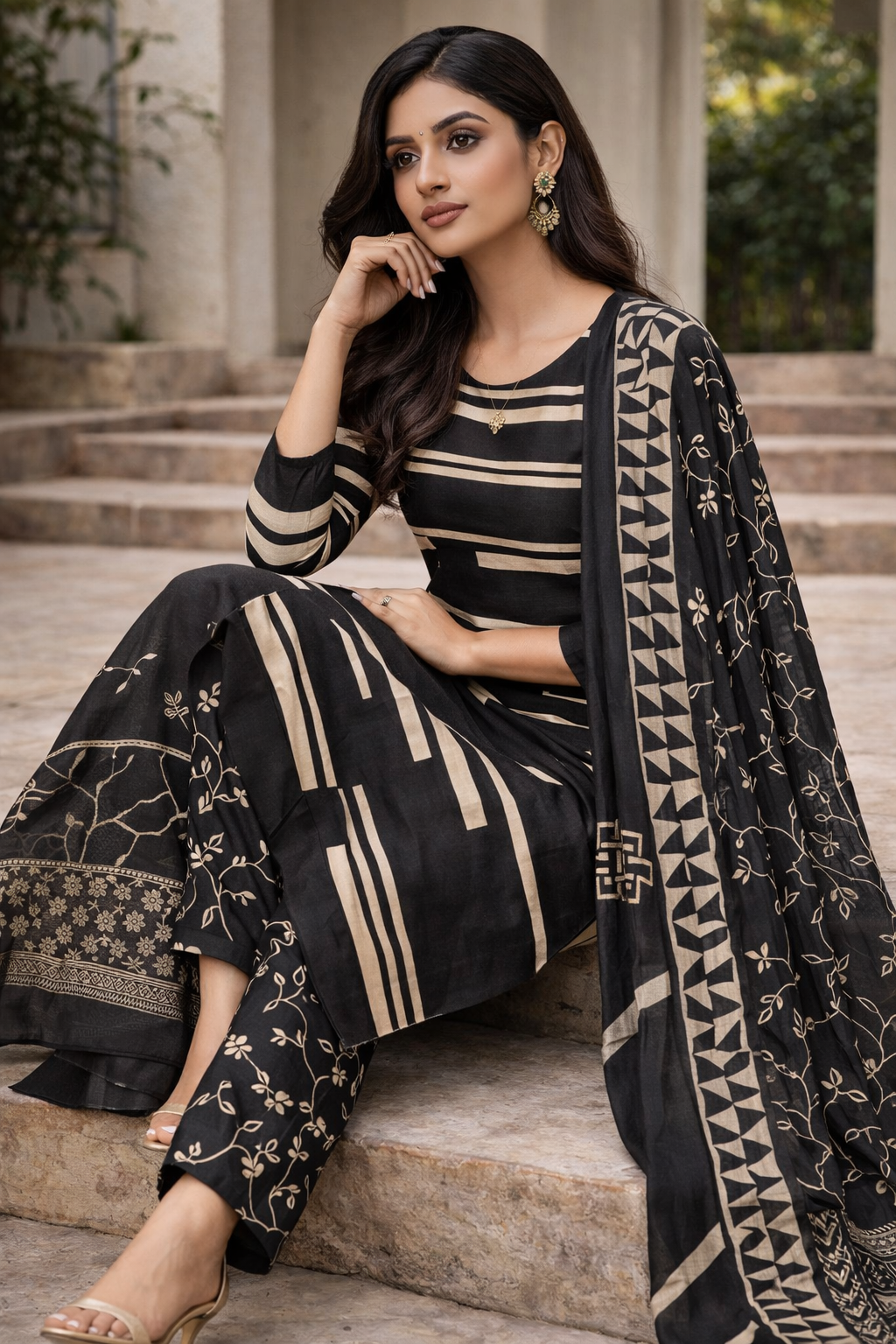 Midnight Noir 3-Piece Suit Set