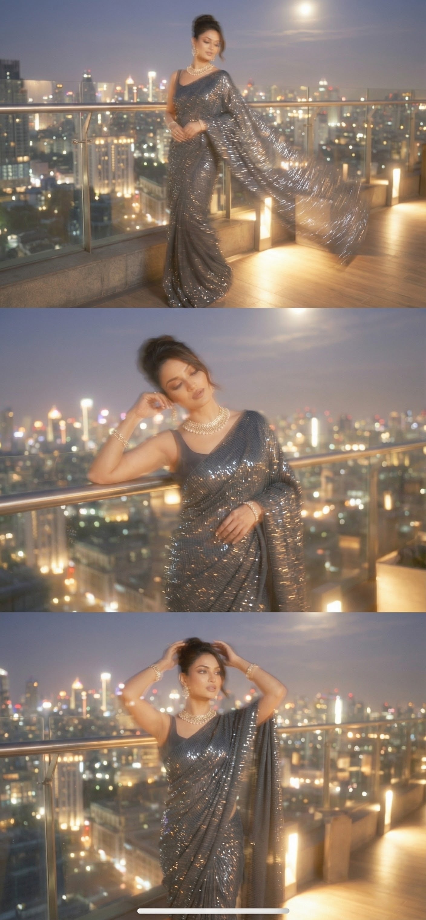 Midnight Noir Sequin Saree