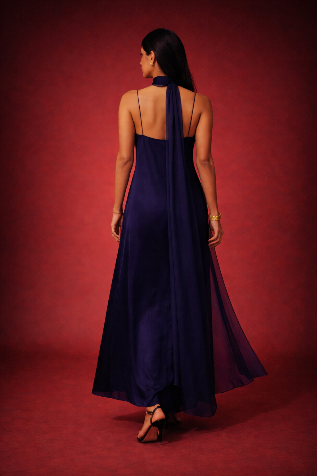 Midnight Navy Draped Co-Ord Set