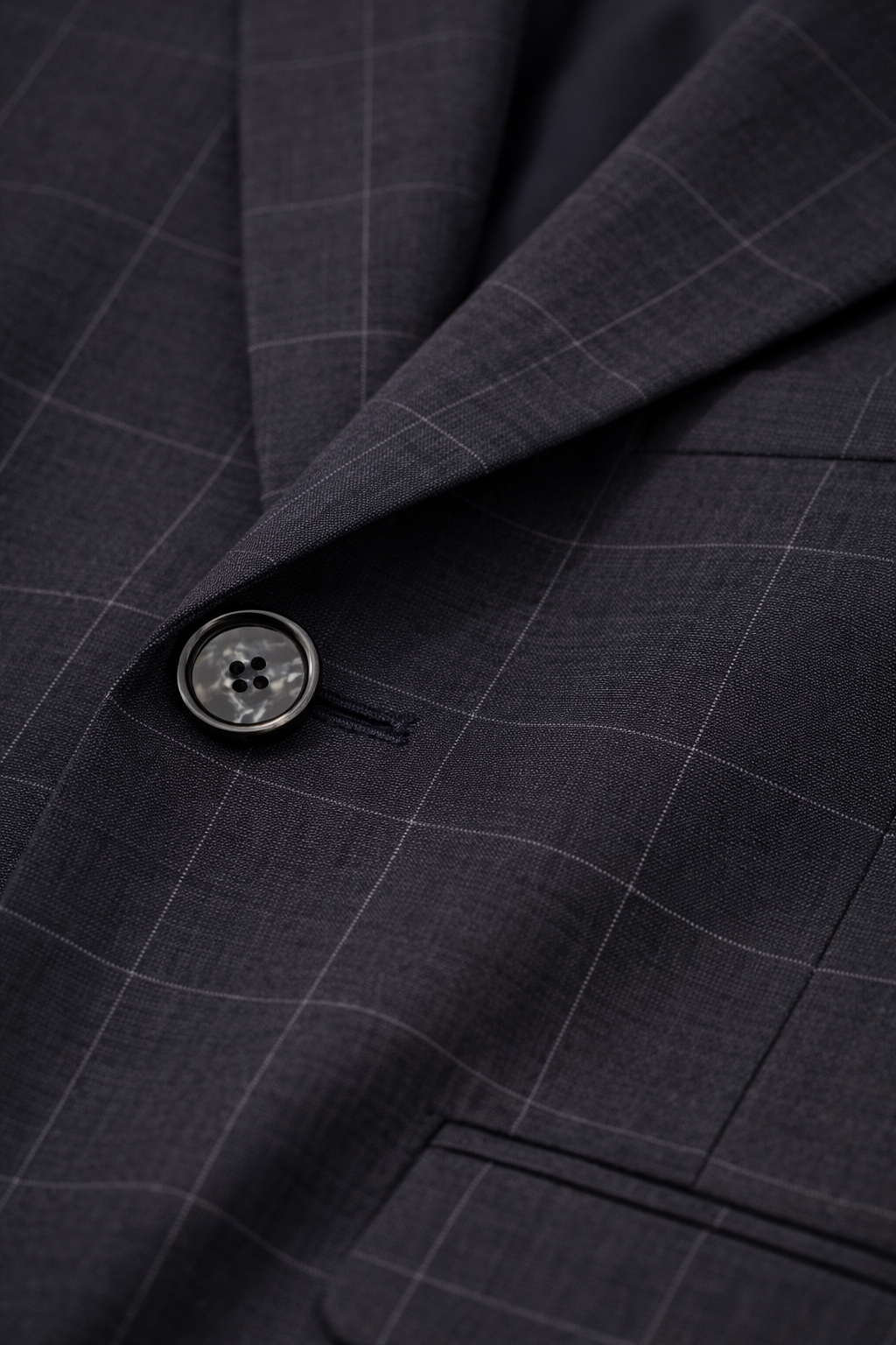 Charcoal Windowpane Tailored Blazer