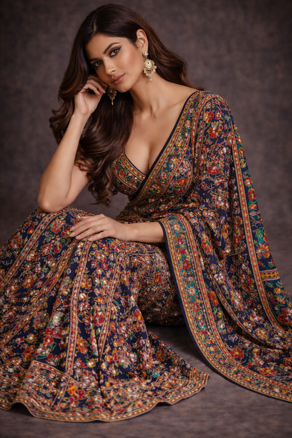 Noor Heritage Embroidered Saree