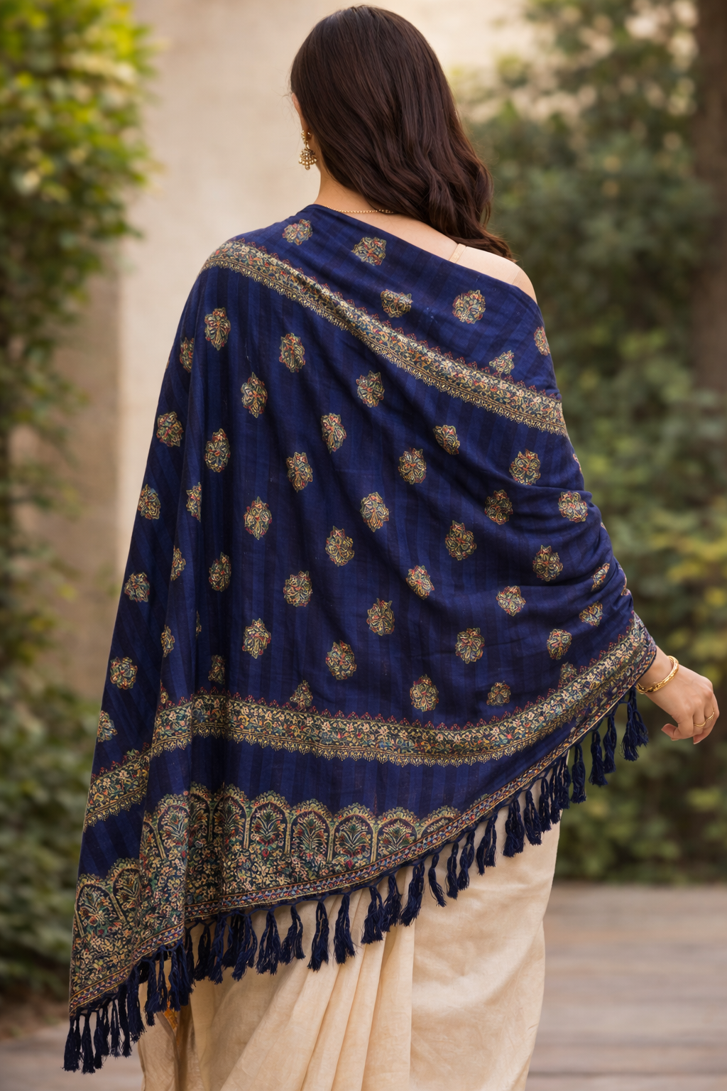 Royale Paisley Border Winter Shawl