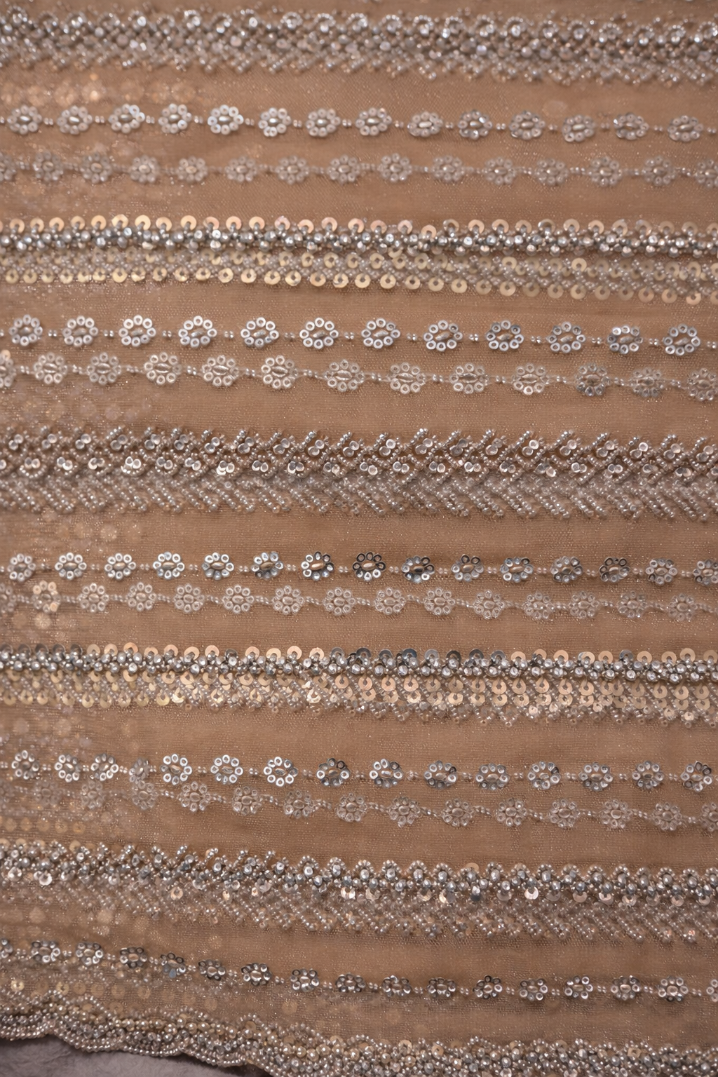 Champagne Gold Sequin Saree with Statement Blouse