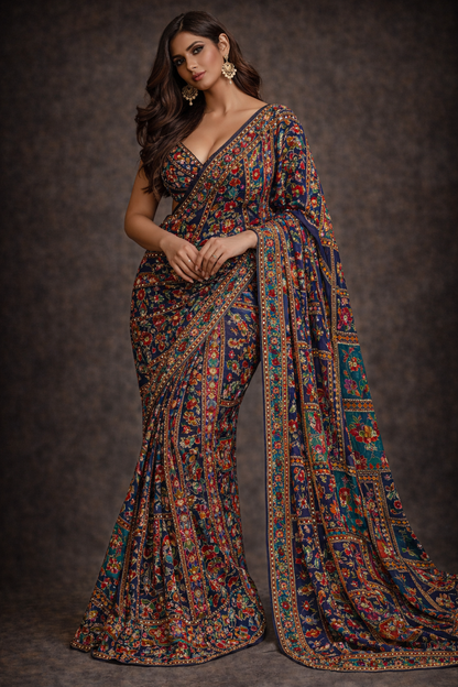 Noor Heritage Embroidered Saree