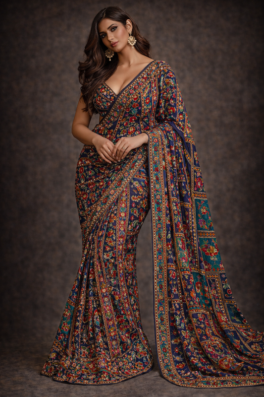 Noor Heritage Embroidered Saree