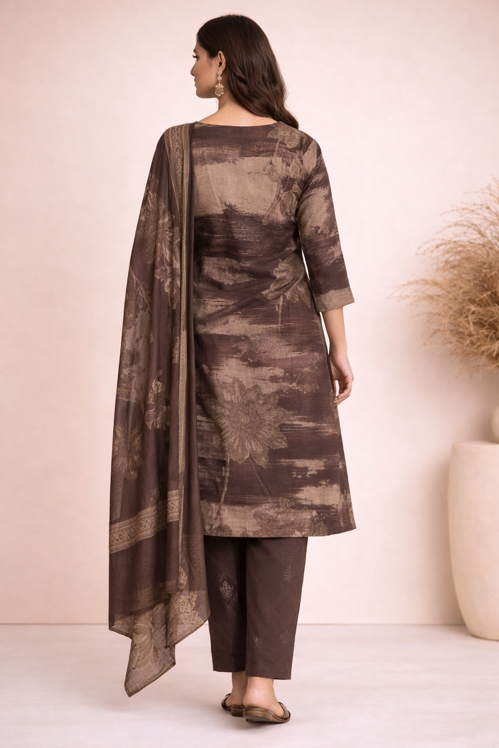 Mocha Bloom 3-Piece Suit Set
