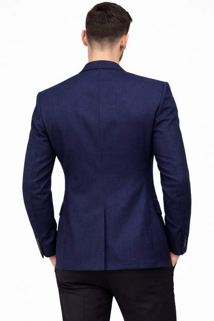 Navy Textured Blazer