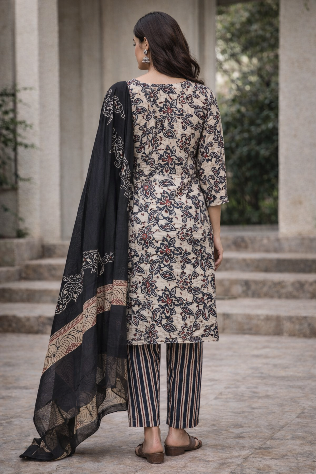 Ivory Heritage Floral 3-Piece Suit Set