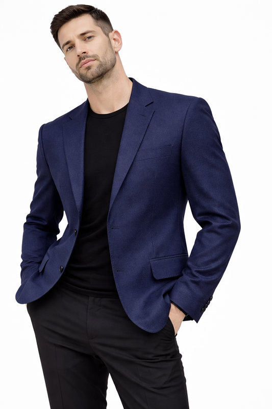 Navy Textured Blazer