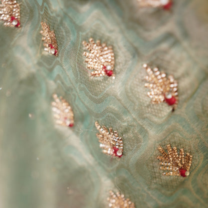 Light Green Dola Silk Saree