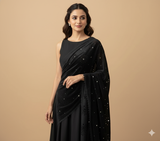 The Midnight Rose Charcoal Wrap