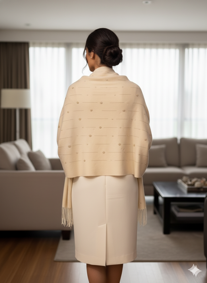 Aurelia Pearl-Embellished Shawl