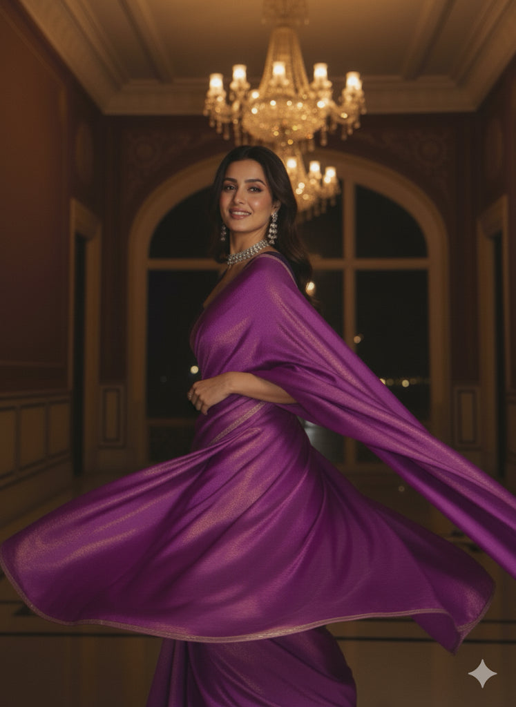 The Starlight Shimmer Saree: Modern Cocktail Elegance