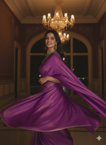 The Starlight Shimmer Saree: Modern Cocktail Elegance
