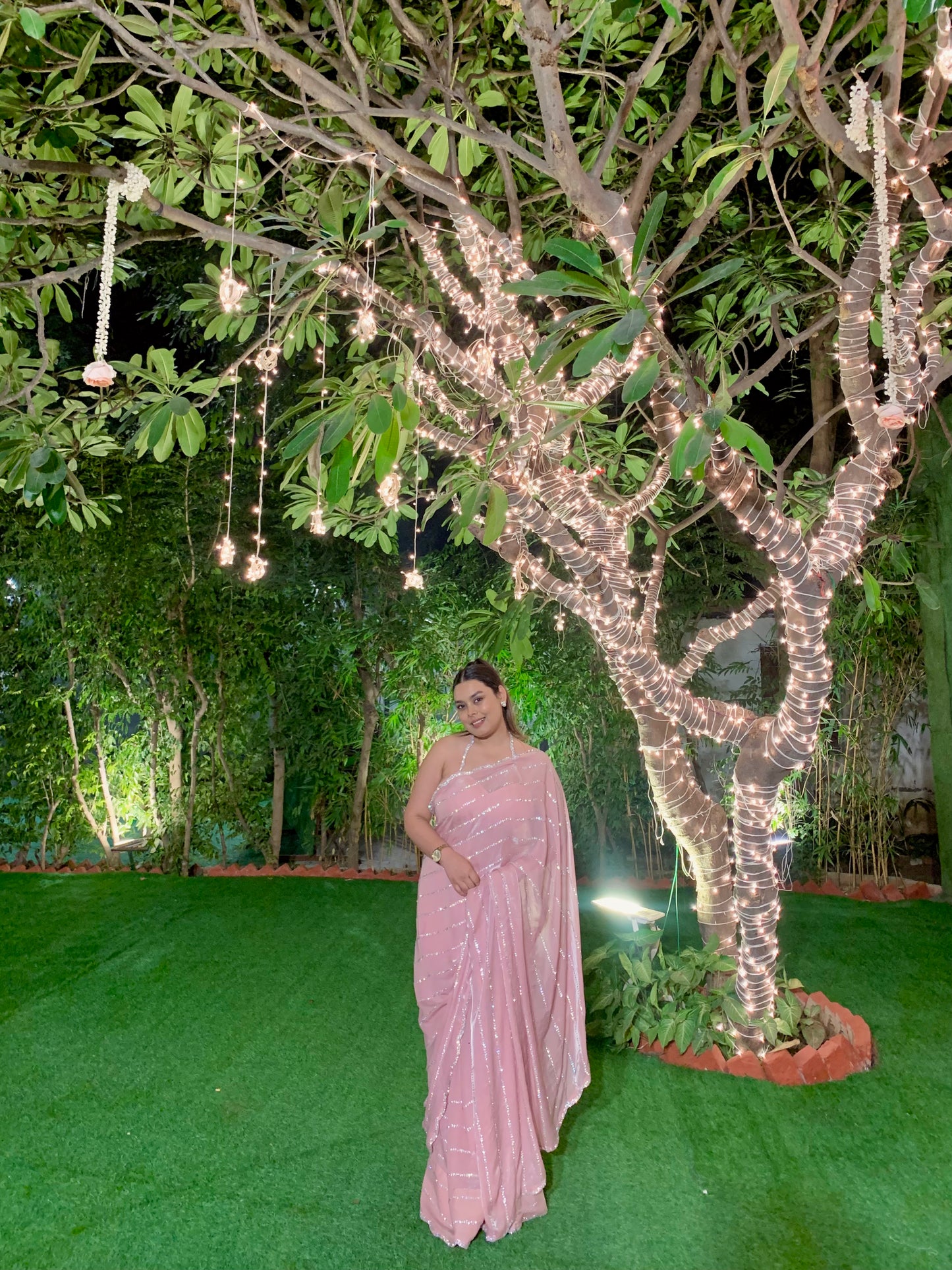 Blush Elegance – Handcrafted Saree