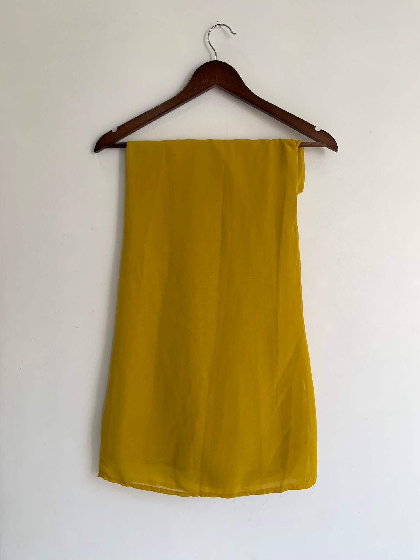 Yellow Pure Georgette Nyra cut Suit with Divider and Chifon Dupatta