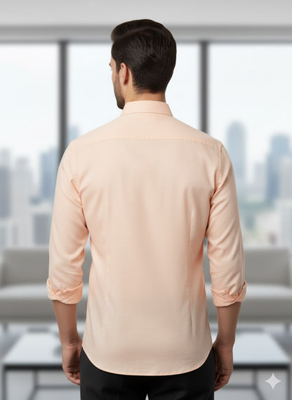 Peach Formal Cotton Shirt