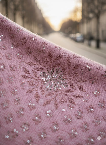 Blush Winter Shawl – Soft Warmth, Subtle Elegance
