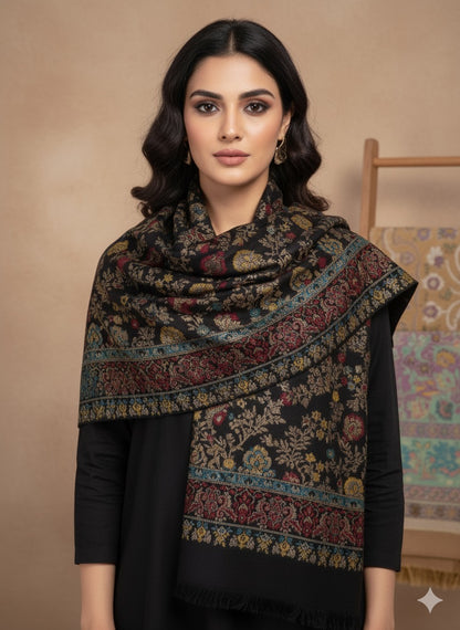 Noor Kashmiri Weave Shawl – A Symphony of Tradition and Elegance