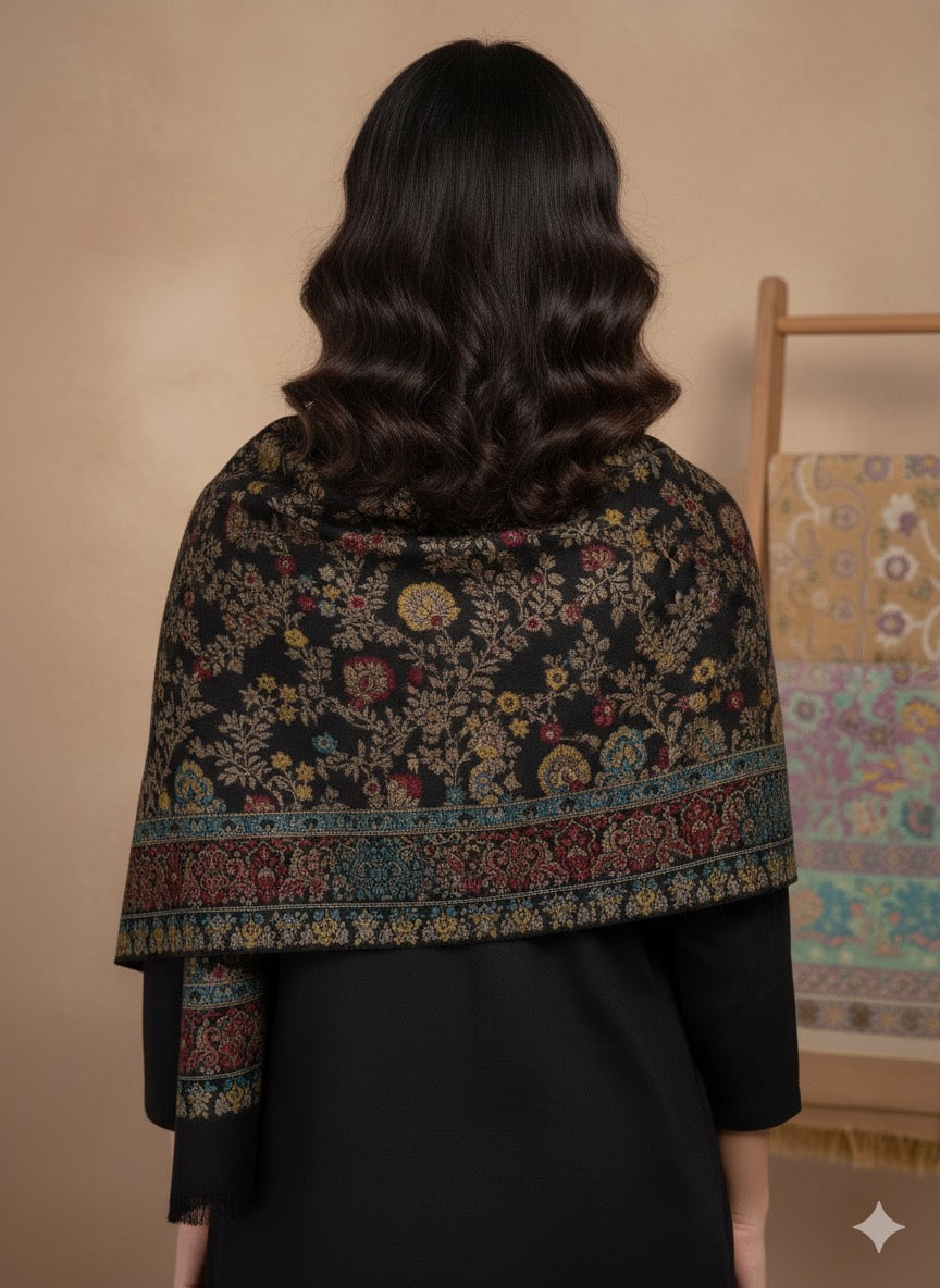 Noor Kashmiri Weave Shawl – A Symphony of Tradition and Elegance
