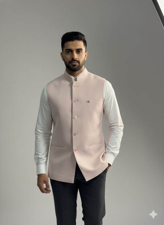 Blush Pink Nehru Jacket