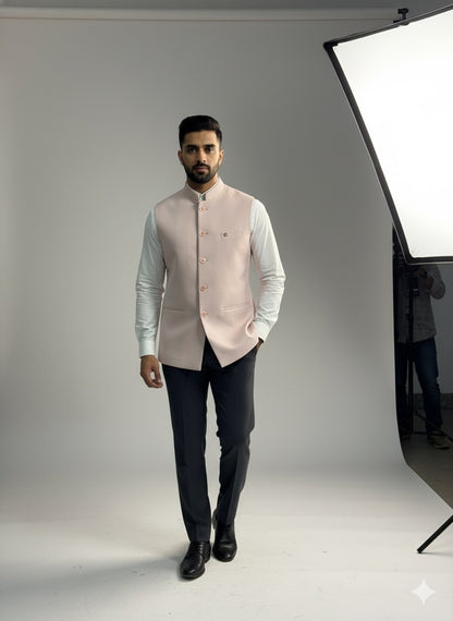Blush Pink Nehru Jacket