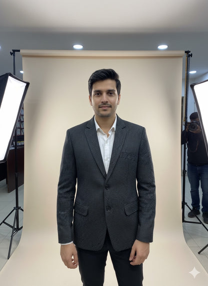 Charcoal Textured Blazer