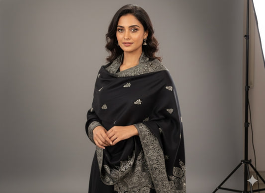 Noir Elegance Kashmiri Shawl