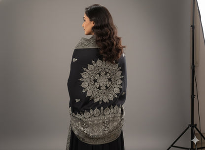 Noir Elegance Kashmiri Shawl