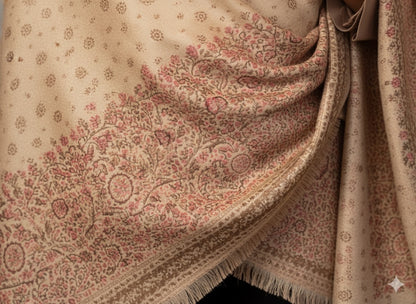 Noor Beige Kashmiri Shawl