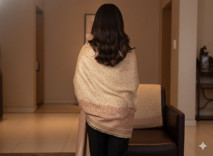 Noor Beige Kashmiri Shawl