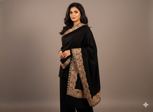 Noir Royale Kashmiri Shawl