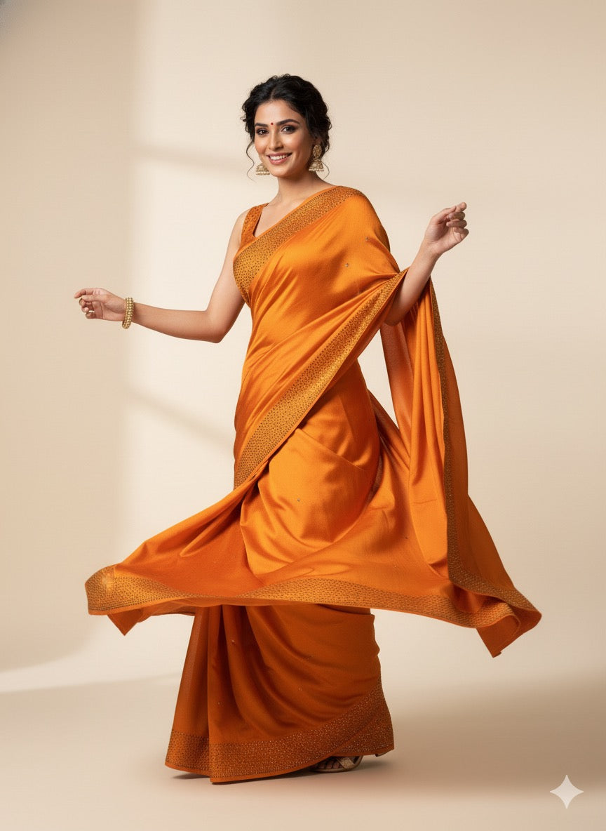The Radiant Marigold Silk Saree